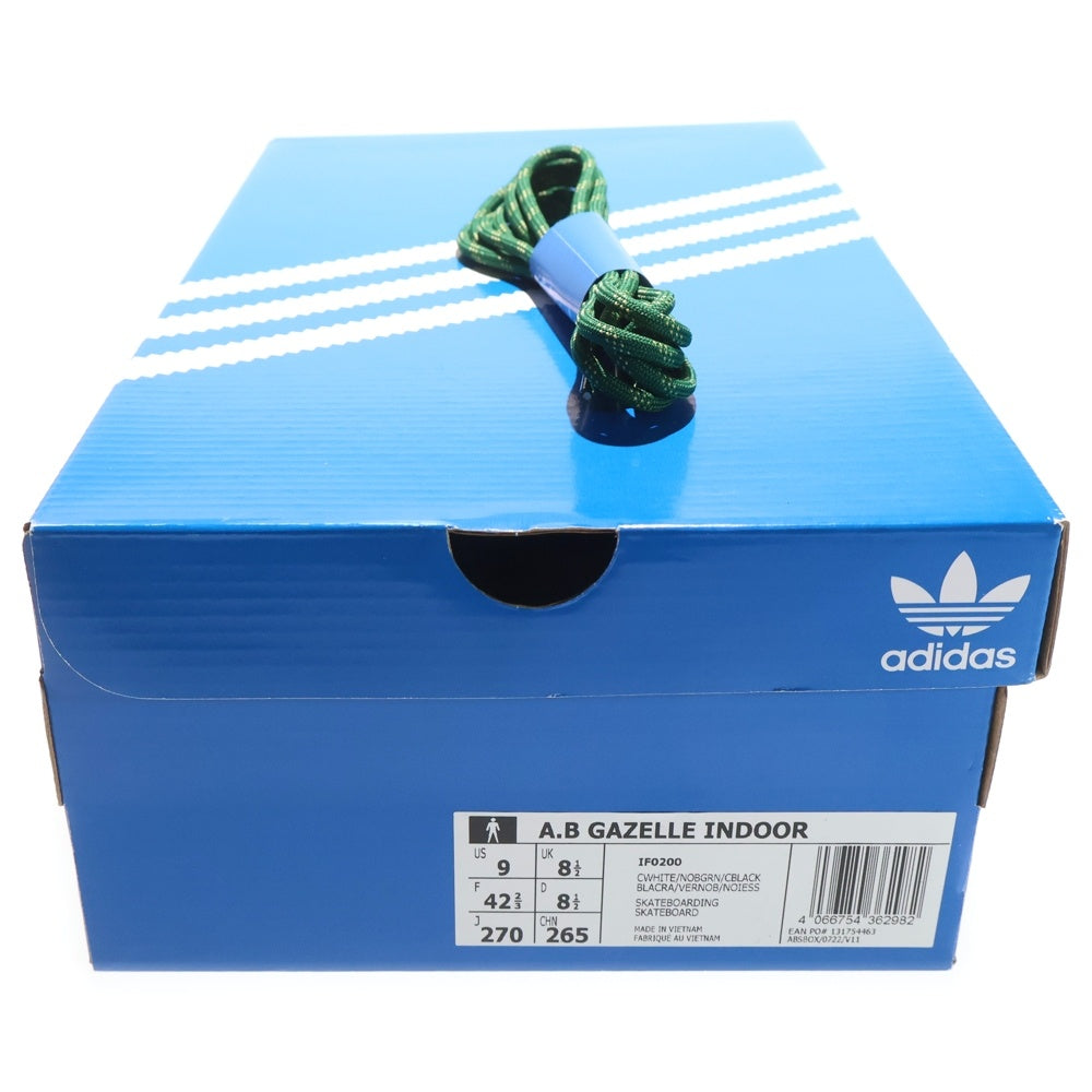 adidas(アディダス) ×BLONDEY MCCOY AB GAZELLE INDOOR ブロンディマッコイ A.B ガゼル インドア ローカットスニーカー ホワイト/グリーン/ブラック US9/27cm IF0200