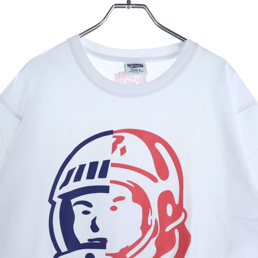 BILLIONAIRE BOYS CLUB(ビリオネアボーイズクラブ) フロントロゴデザイン クルーネック カットソー 半袖Tシャツ ホワイト 891-6207