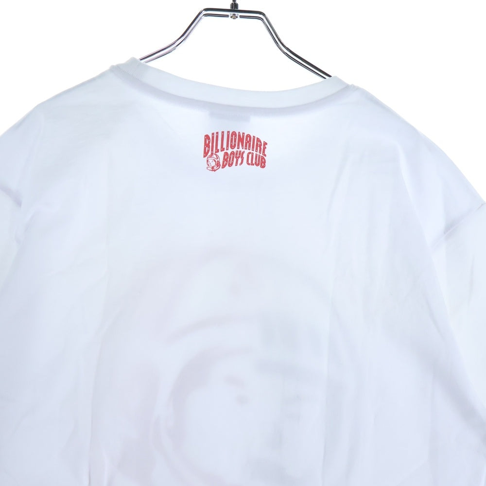 BILLIONAIRE BOYS CLUB(ビリオネアボーイズクラブ) フロントロゴデザイン クルーネック カットソー 半袖Tシャツ ホワイト 891-6207