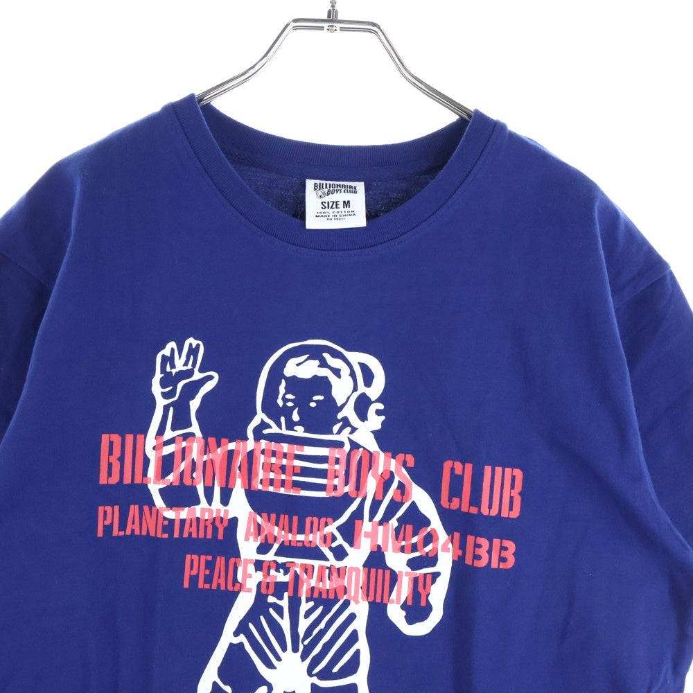 BILLIONAIRE BOYS CLUB(ビリオネアボーイズクラブ) フロントロゴデザイン クルーネック カットソー 半袖Tシャツ ブルー 891-6204