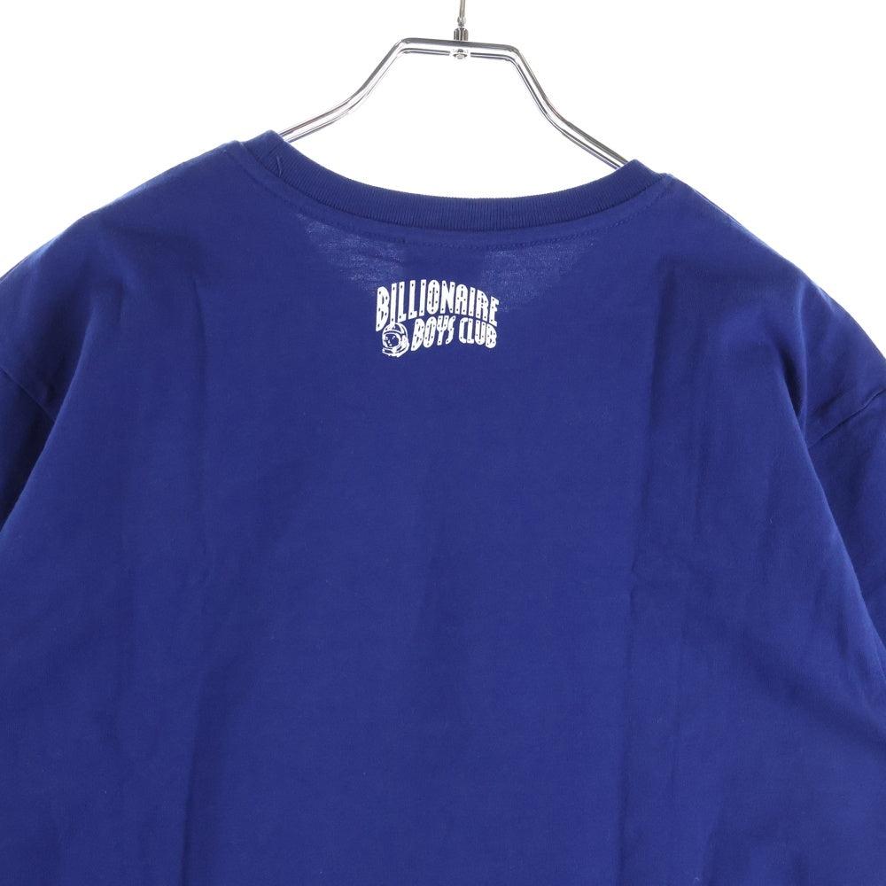 BILLIONAIRE BOYS CLUB(ビリオネアボーイズクラブ) フロントロゴデザイン クルーネック カットソー 半袖Tシャツ ブルー 891-6204