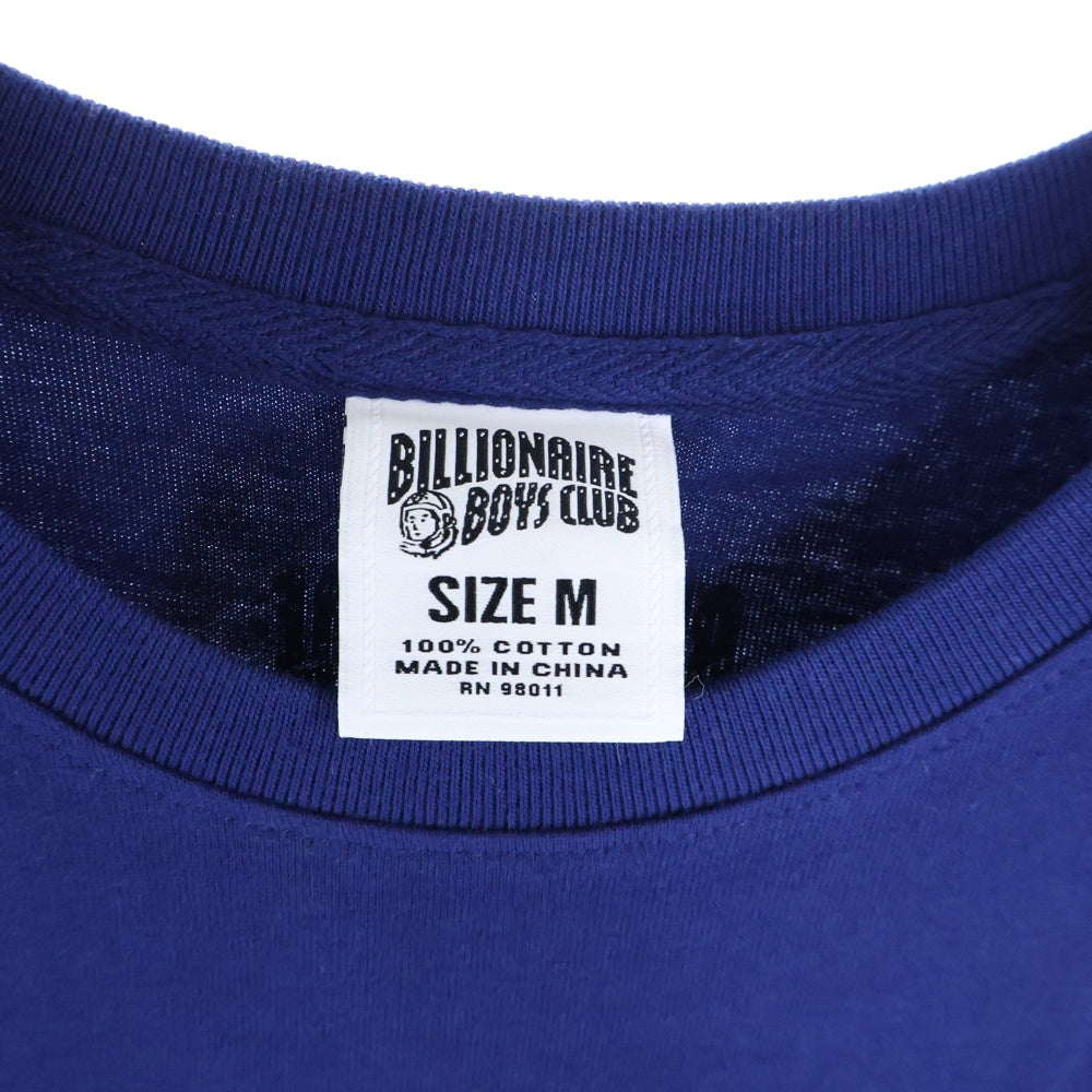 BILLIONAIRE BOYS CLUB(ビリオネアボーイズクラブ) フロントロゴデザイン クルーネック カットソー 半袖Tシャツ ブルー 891-6204