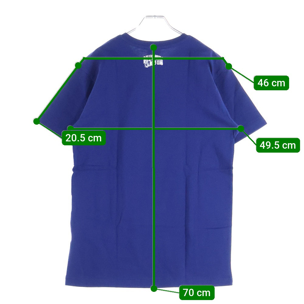 BILLIONAIRE BOYS CLUB(ビリオネアボーイズクラブ) フロントロゴデザイン クルーネック カットソー 半袖Tシャツ ブルー 891-6204