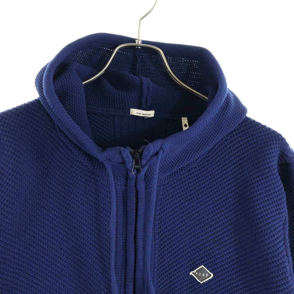 THE CRITICAL SLIDE SOCIETY( ザ クリティカル スライド ソサイエティ) 胸ロゴドデザイン ダブルポケット ドローストリング フーデッド サーマル スウェット パーカー ネイビー