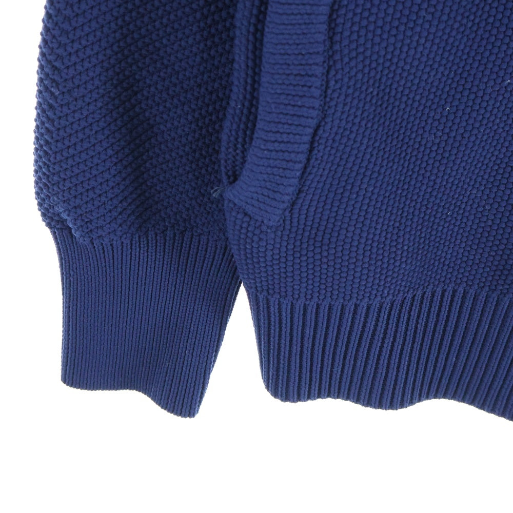 THE CRITICAL SLIDE SOCIETY( ザ クリティカル スライド ソサイエティ) 胸ロゴドデザイン ダブルポケット ドローストリング フーデッド サーマル スウェット パーカー ネイビー