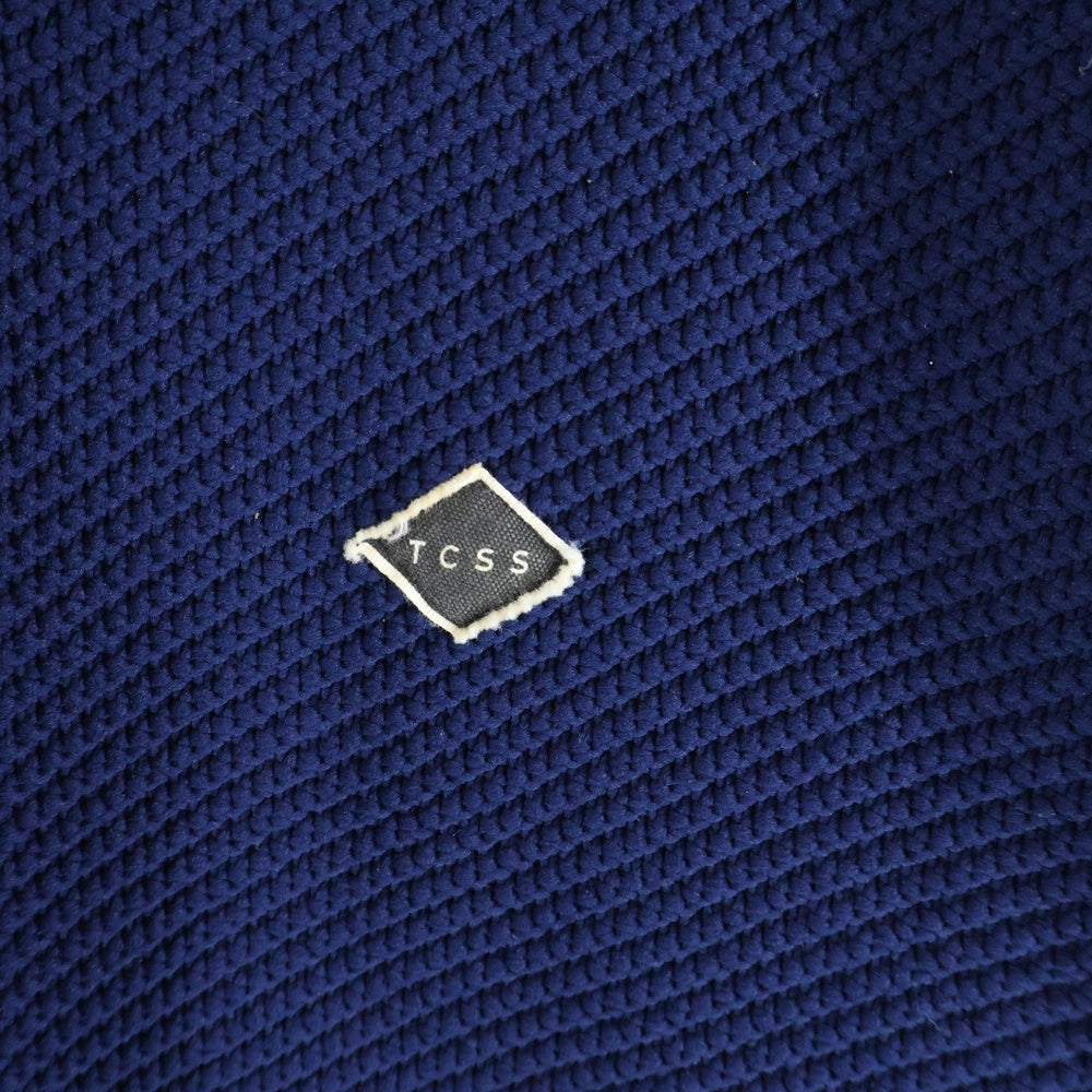 THE CRITICAL SLIDE SOCIETY( ザ クリティカル スライド ソサイエティ) 胸ロゴドデザイン ダブルポケット ドローストリング フーデッド サーマル スウェット パーカー ネイビー