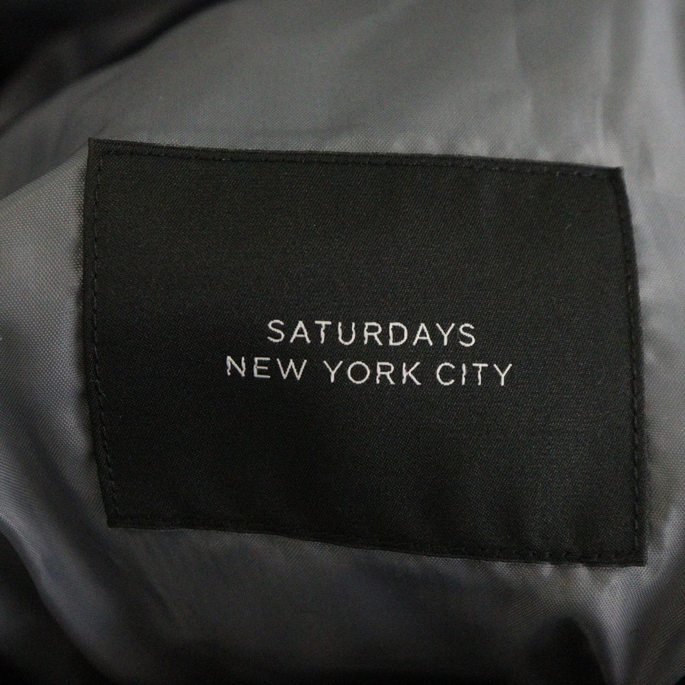 SATURDAYS NEW YORK CITY(サタデイズニューヨークシティ) 胸ロゴデザイン ダブルポケット ジップアップ スタジアムジャンパー ジャケット BBL-60050-B