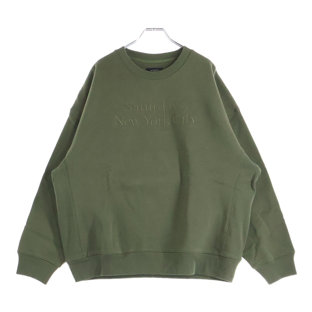 SATURDAYS NEW YORK CITY(サタデイズニューヨークシティ) フロントロゴエンブロイダリーデザイン クルーネック スウェット セーター