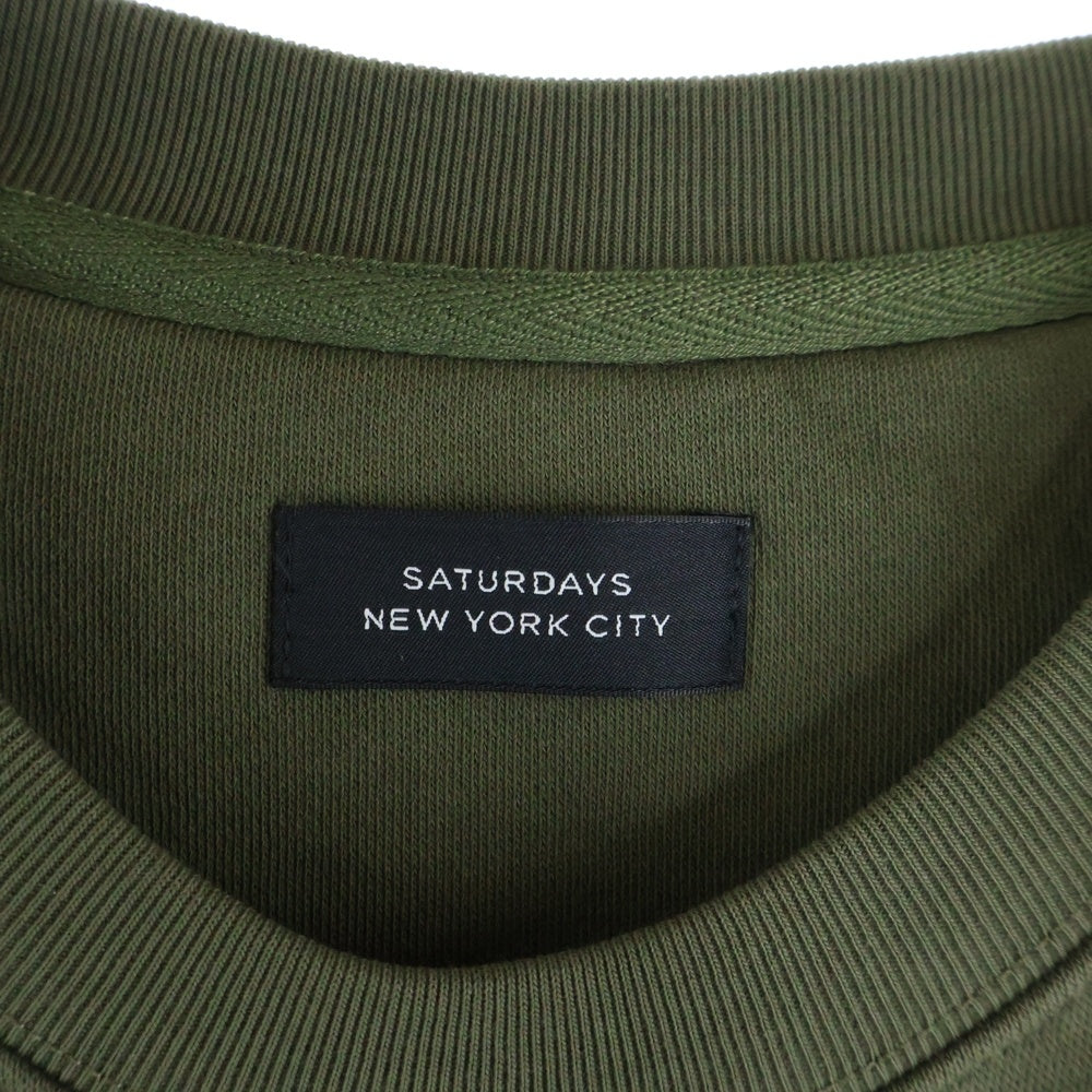SATURDAYS NEW YORK CITY(サタデイズニューヨークシティ) フロントロゴエンブロイダリーデザイン クルーネック スウェット セーター
