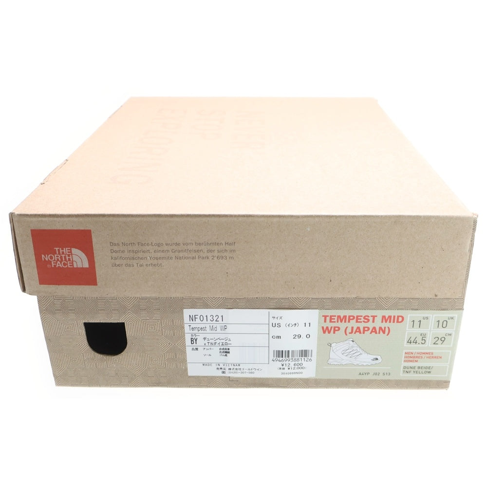 THE NORTH FACE(ザノースフェイス) TEMPEST MID WP テンペスト ロゴデザイン ビブラムソール ミッドカットスニーカー ブラウン US11/29cm NF01321