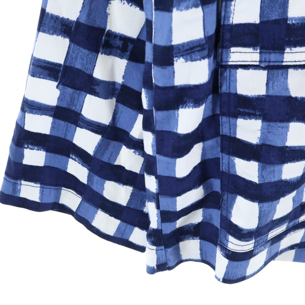 MARNI(マルニ) ×UNIQLO ユニクロ チェック柄 オーバーサイズド ユーティリティ ジャケット ブルー/ホワイト