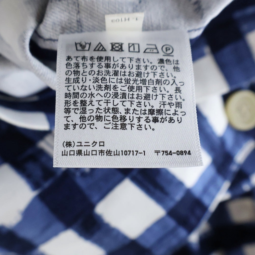 MARNI(マルニ) ×UNIQLO ユニクロ チェック柄 オーバーサイズド ユーティリティ ジャケット ブルー/ホワイト