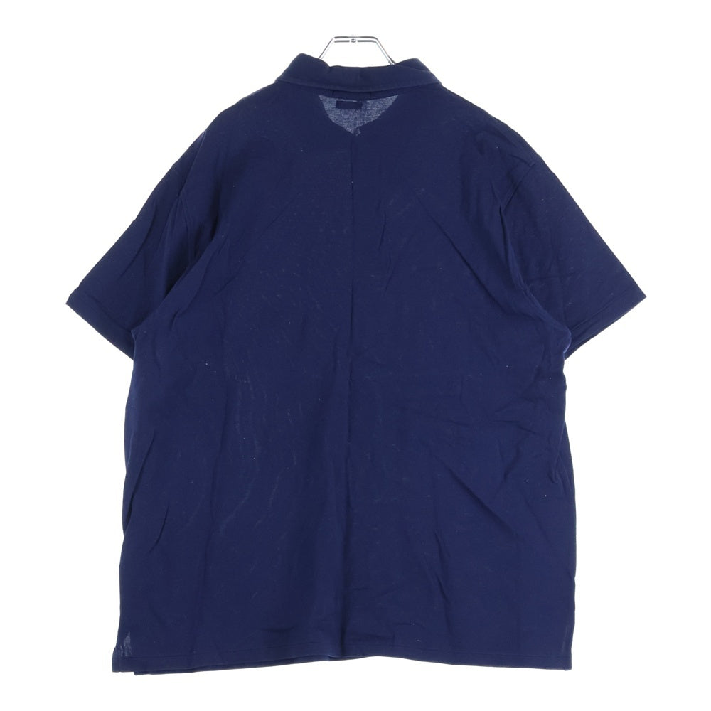 POLO RALPH LAUREN(ポロラルフローレン) CUSTOM SLIM FIT 胸ロゴ刺繍 半袖コットンポロシャツ ネイビー