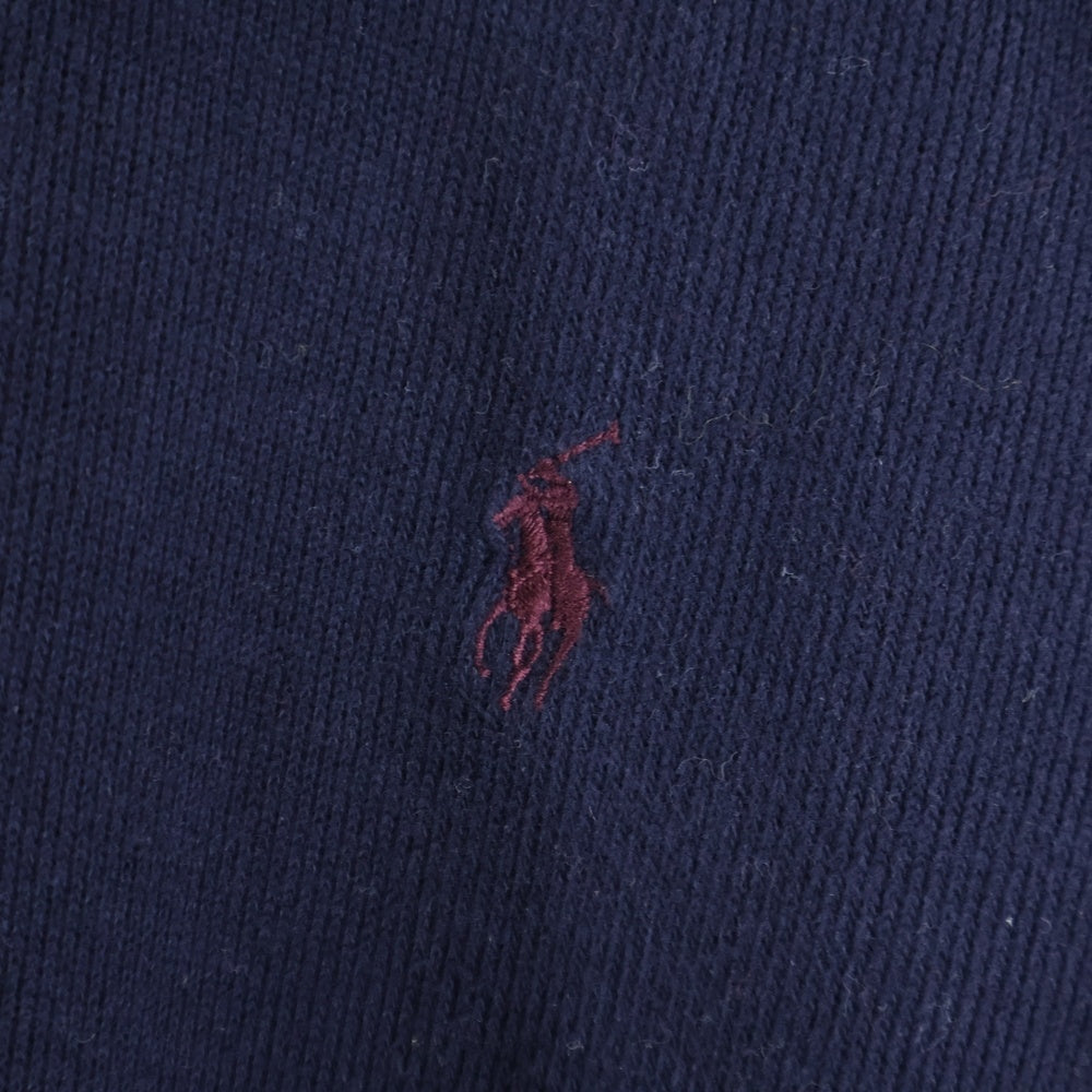 POLO RALPH LAUREN(ポロラルフローレン) 胸ロゴ刺繍 ハーフジップスウェットトレーナー ネイビー