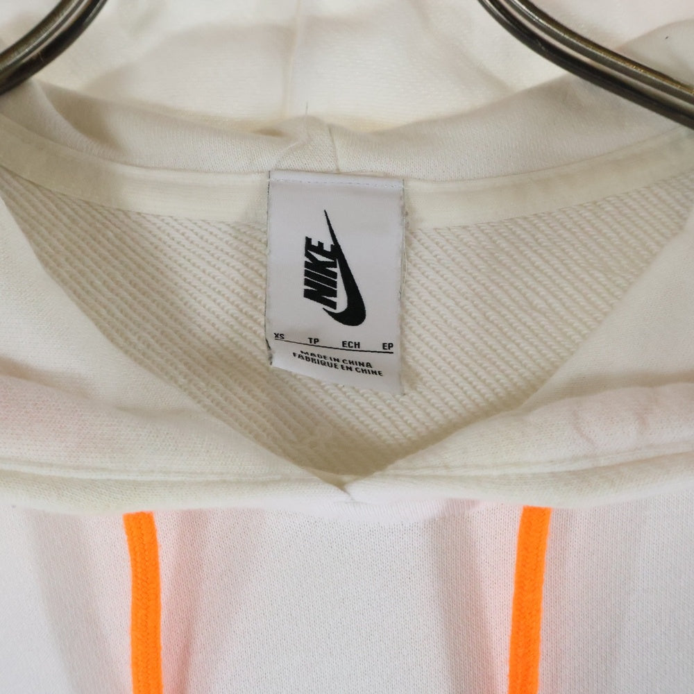 NIKE(ナイキ) 18SS ×オフホワイト Football Collection Pullover Hoodie フットボール コレクション ロゴプリント プルオーバー スウェット パーカー ホワイト AA3257-100
