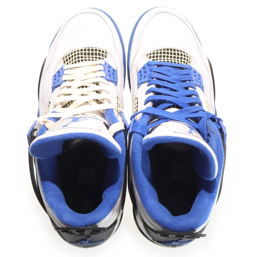 NIKE(ナイキ) AIR JORDAN 4 RETRO MOTORSPORTS エアジョーダン4 レトロ モータースポーツ ハイカットスニーカー ホワイト/ブルー US8.5/26.5cm 308497-117