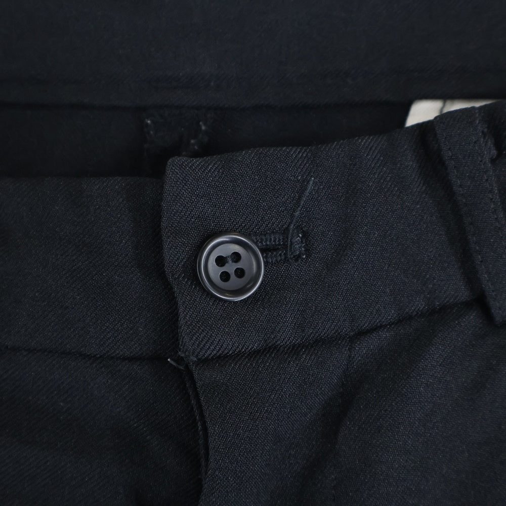 BLACK COMME des GARCONS(ブラックコムデギャルソン) 19AW AD2019 ドッキング ポリエステル スラックスパンツ ブラック 1D-F024