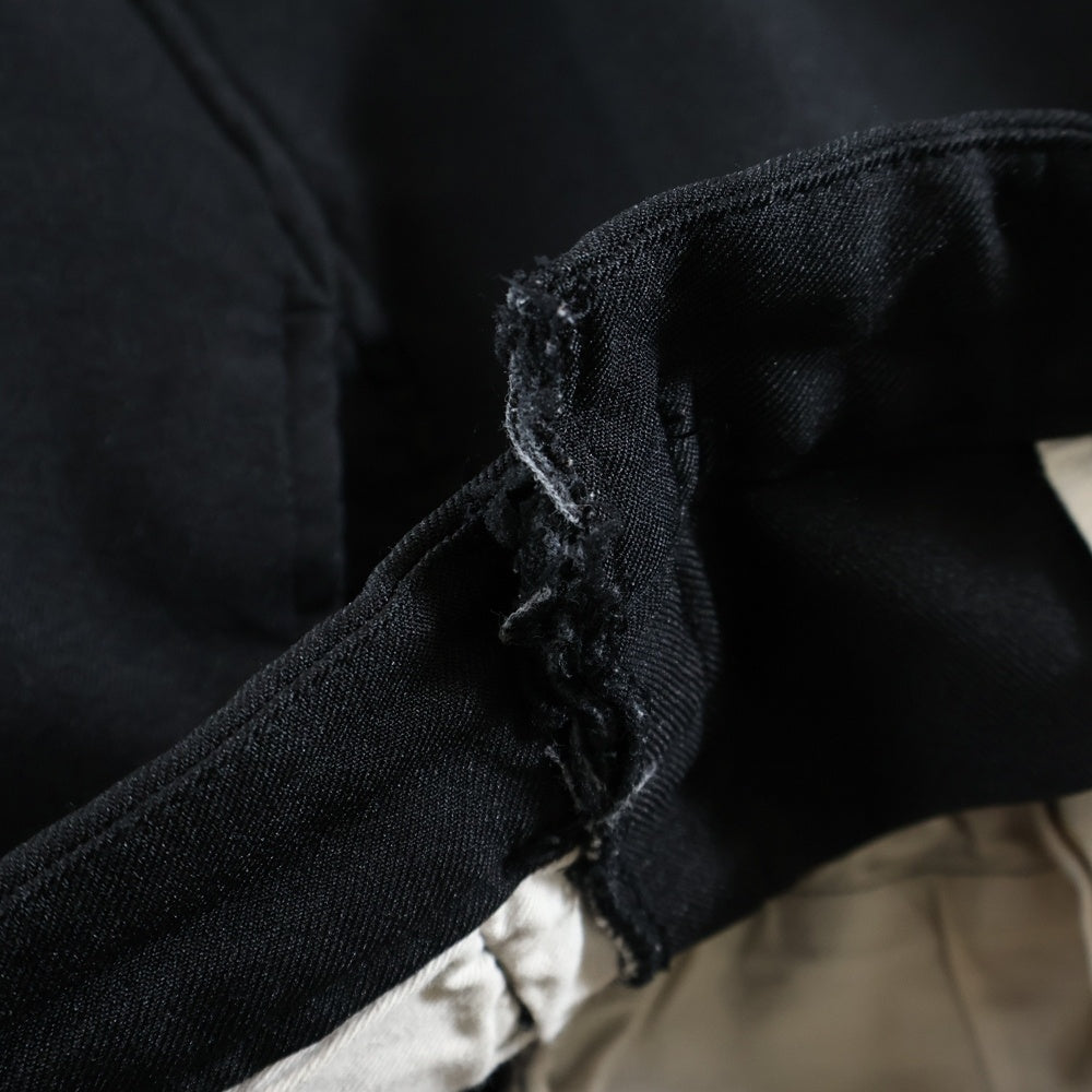 BLACK COMME des GARCONS(ブラックコムデギャルソン) 19AW AD2019 ドッキング ポリエステル スラックスパンツ ブラック 1D-F024
