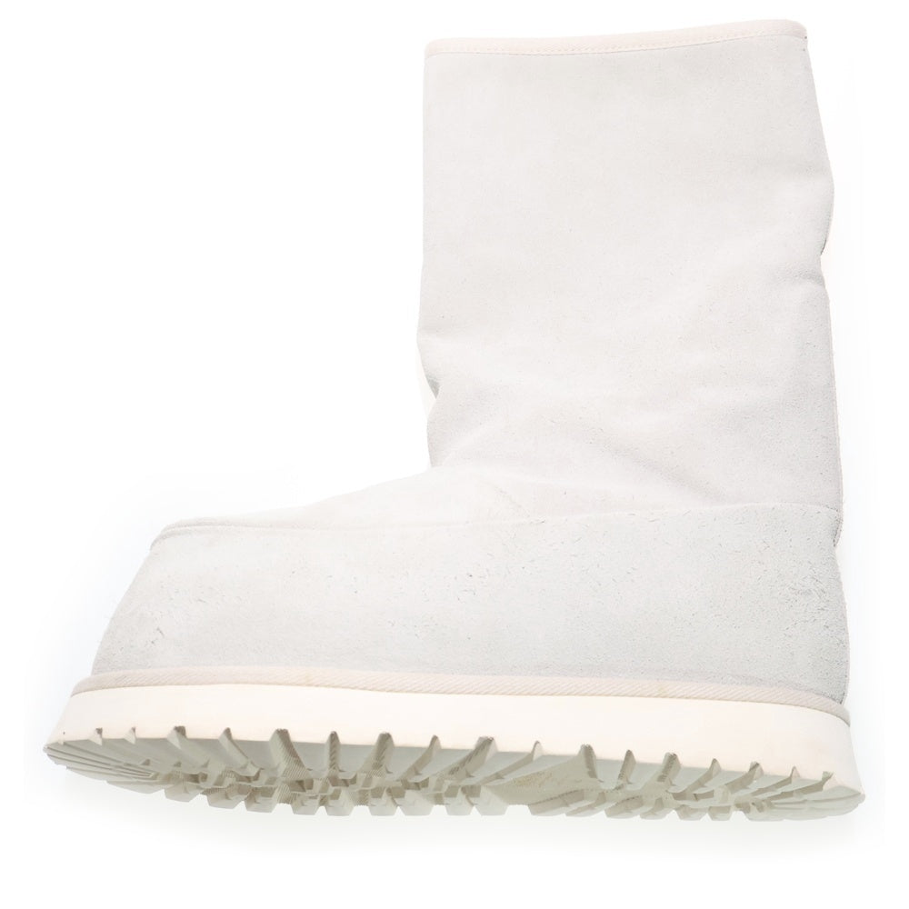 MM6 Maison Margiela(エムエムシックスメゾンマルジェラ) 22AW スエード ムートン レザー ボアライニング ロングブーツ パステルブルー S59WW0100