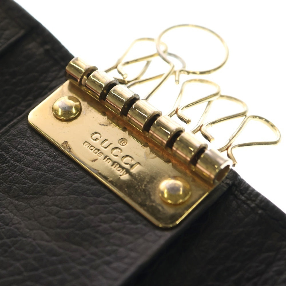 GUCCI(グッチ) GGマーモント レザー コンパクト 6連キーケース ブラック 466118 レディース