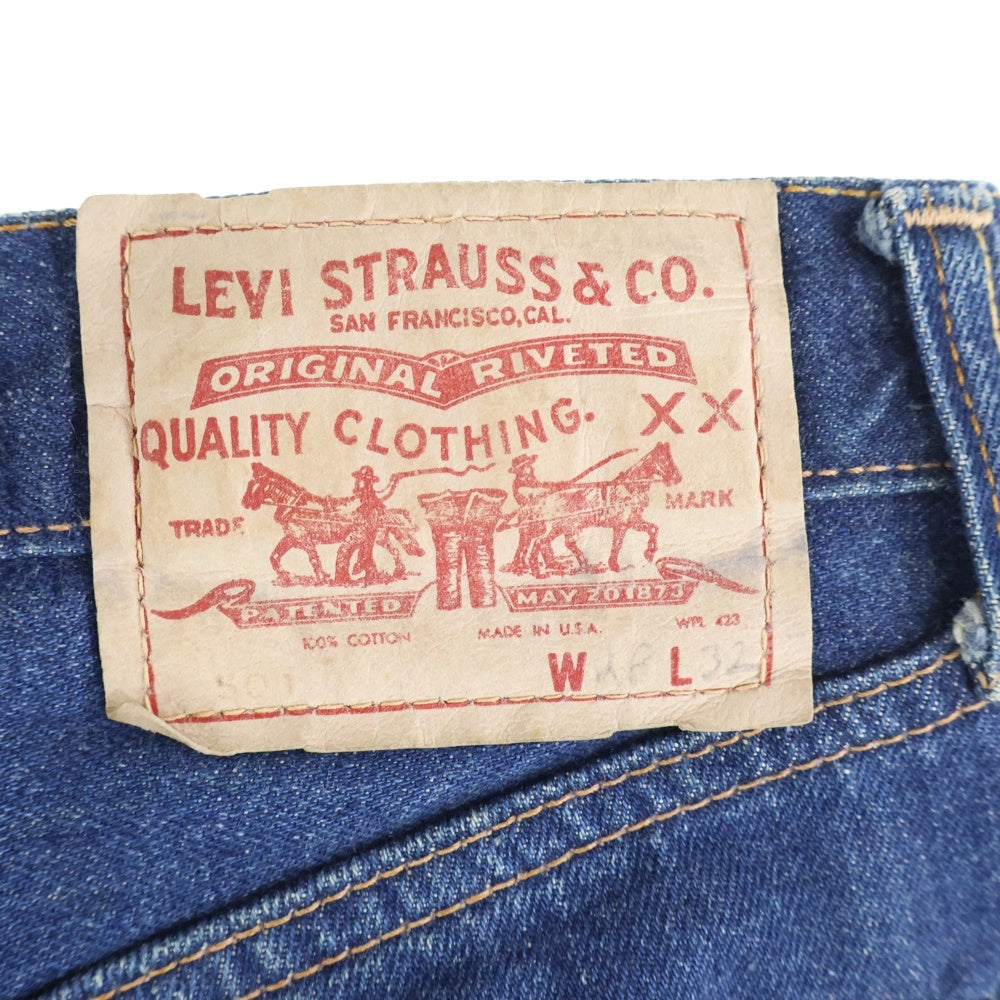Levi's(リーバイス) 60S-70S VINTAGE 501 BIG E 後期 ボタン裏6 平行ステッチ 紙パッチ ヴィンテージ ボタンフライ デニムパンツ インディゴ