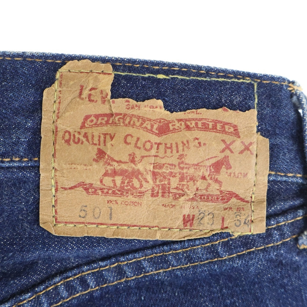Levi's(リーバイス) 60S-70S VINTAGE 501 BIG E 後期 ボタン裏8 平行ステッチ 紙パッチ ヴィンテージ ボタンフライ デニムパンツ インディゴ