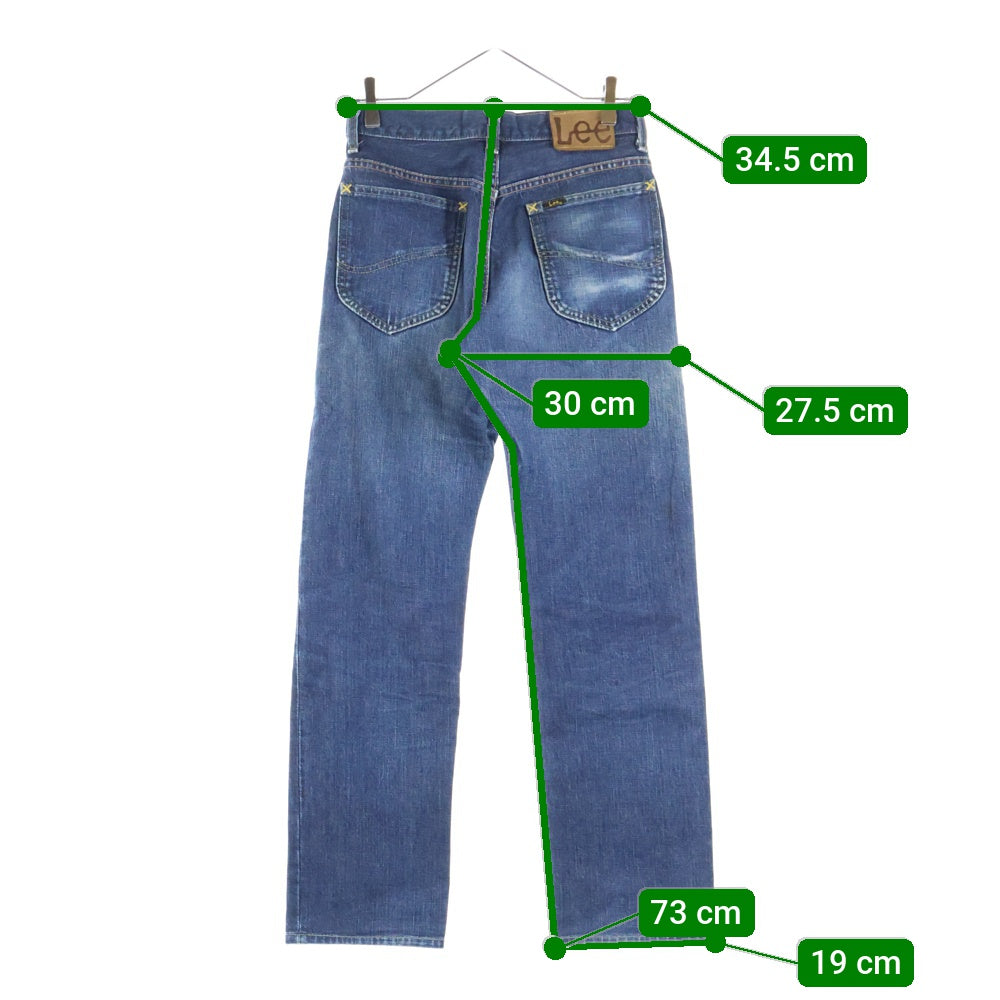 LEE(リー) 101 黒タグ 復刻 日本製 ストレート ボタンフライ デニムパンツ インディゴ