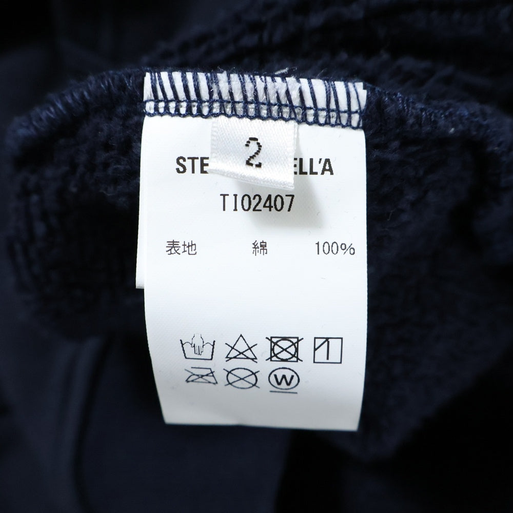 NO BRAND(ノーブランド) STEALTH STELL'A ステルスステラ 両面ロゴプリント ジップアップフーディー パーカー ネイビー TI02407