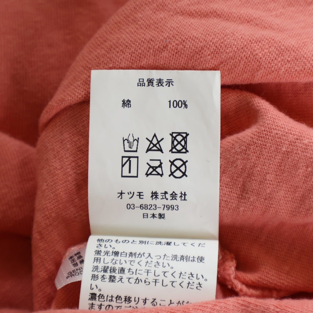 HUMAN MADE(ヒューマンメイド) フロントベアープリント クルーネック 長袖Tシャツ カットソー ピンク