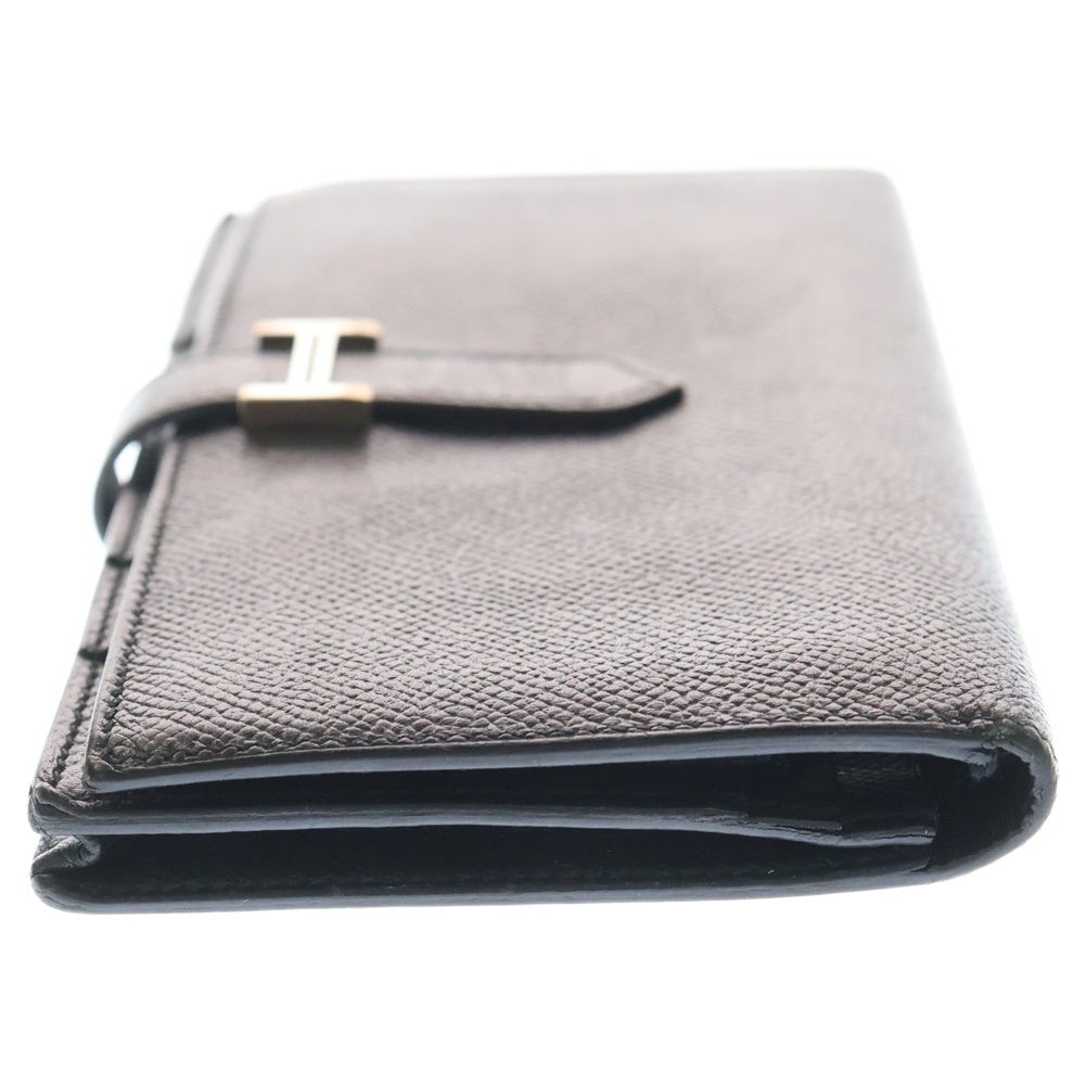 HERMES(エルメス) ベアンスフレ ロングウォレット 長財布 カードケース ブラック シルバー金具 □P刻印 レディース