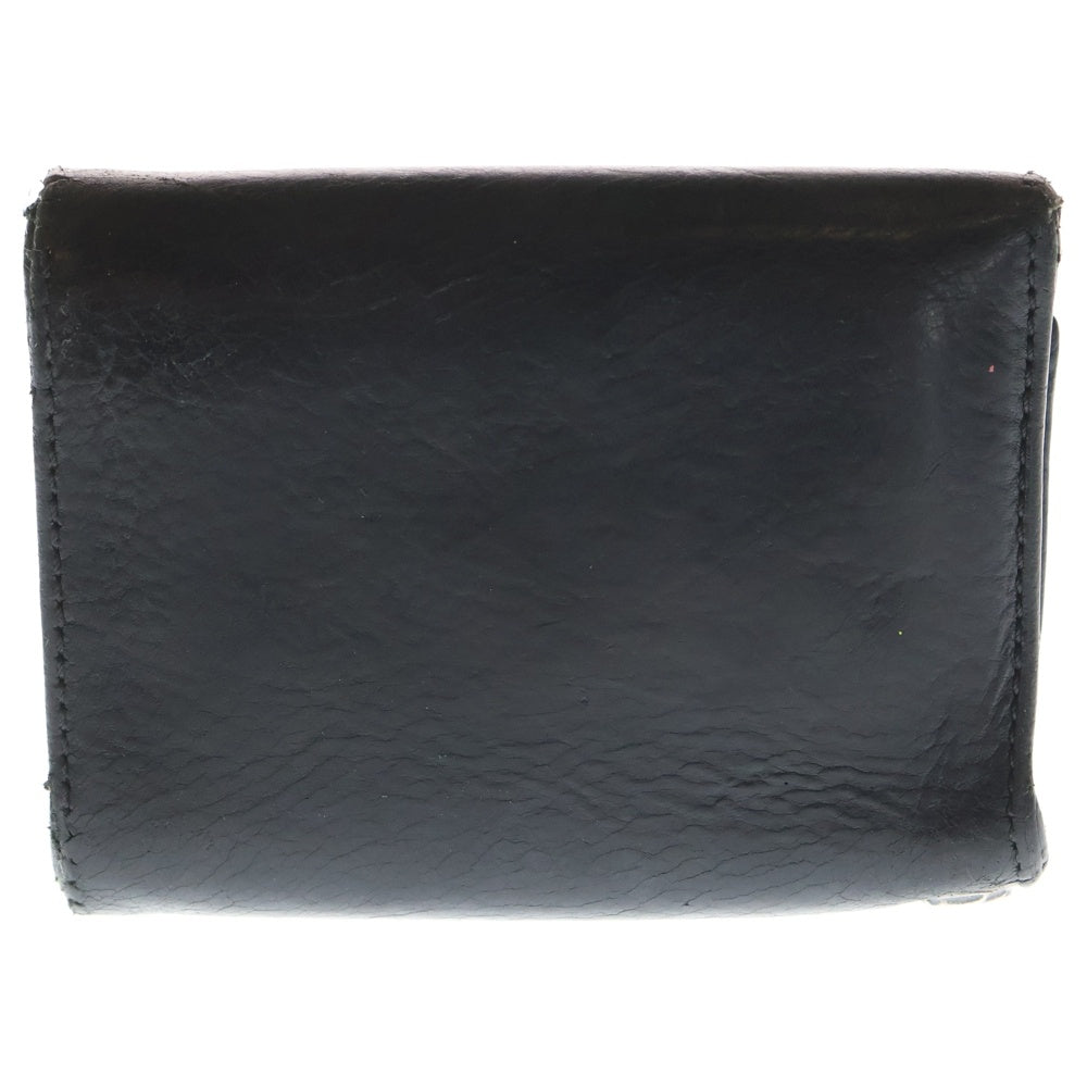 CHROME HEARTS(クロムハーツ) 3FOLD 3フォールド クロスボールボタン レザーウォレット 財布 ブラック BCA364