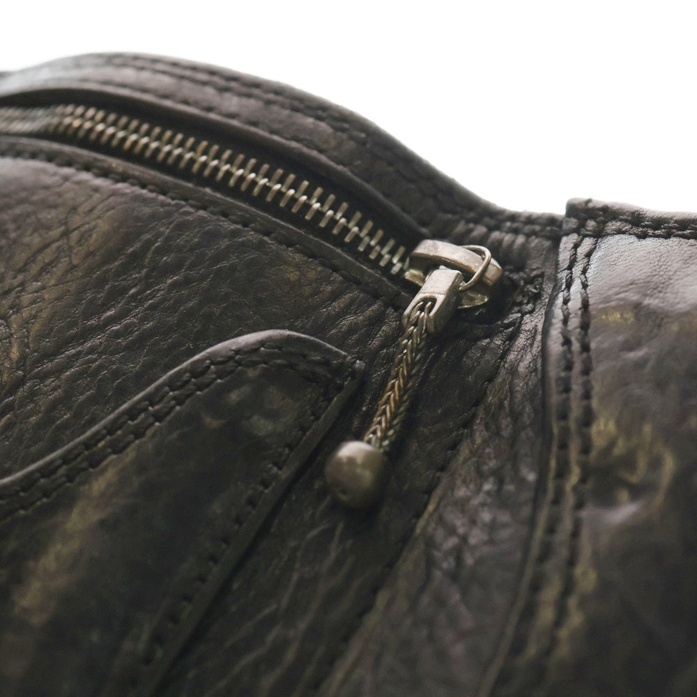 CHROME HEARTS(クロムハーツ) 3FOLD 3フォールド クロスボールボタン レザーウォレット 財布 ブラック BCA364