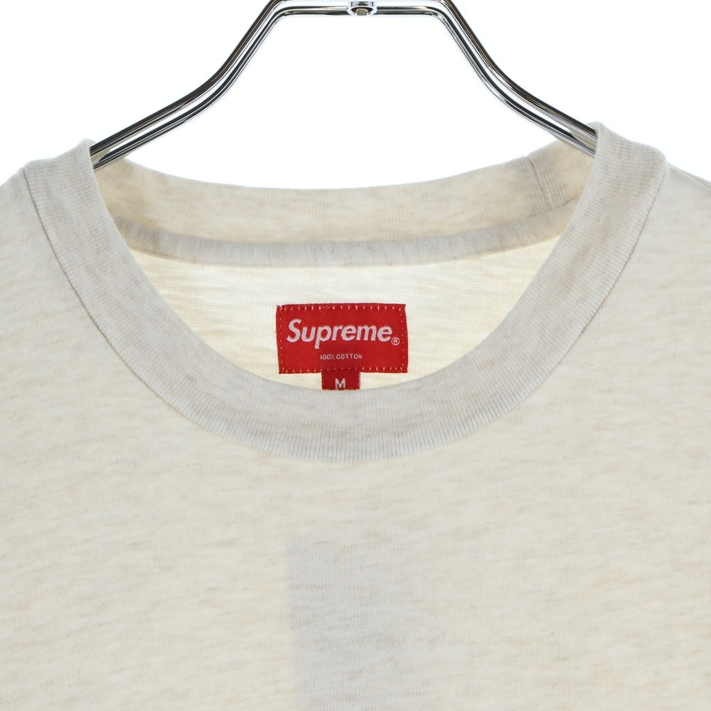 SUPREME(シュプリーム) 18AW L/S Pocket Tee フロントポケット クルーネック 長袖Tシャツ カットソー アイボリー