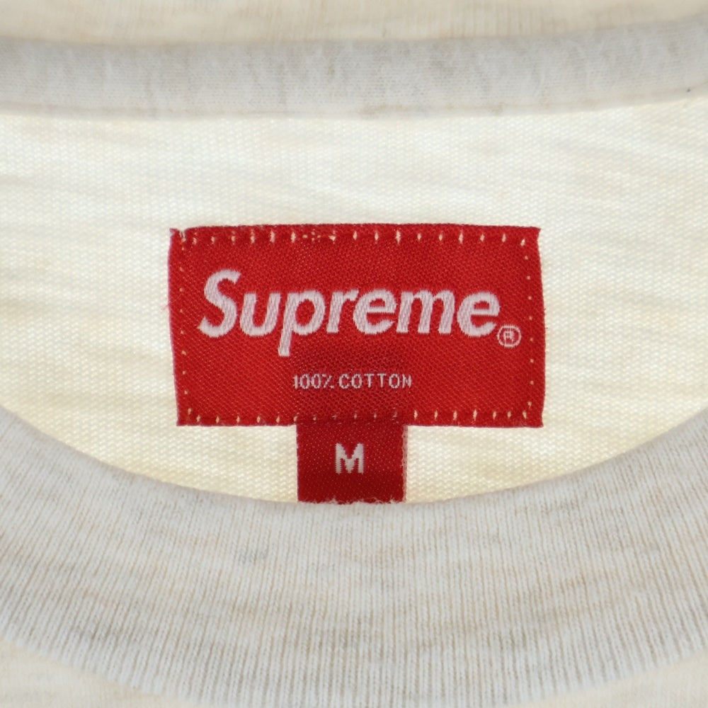 SUPREME(シュプリーム) 18AW L/S Pocket Tee フロントポケット クルーネック 長袖Tシャツ カットソー アイボリー