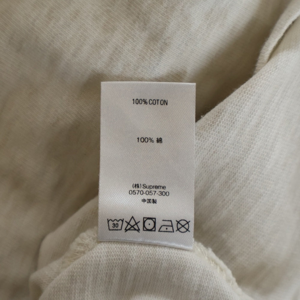 SUPREME(シュプリーム) 18AW L/S Pocket Tee フロントポケット クルーネック 長袖Tシャツ カットソー アイボリー