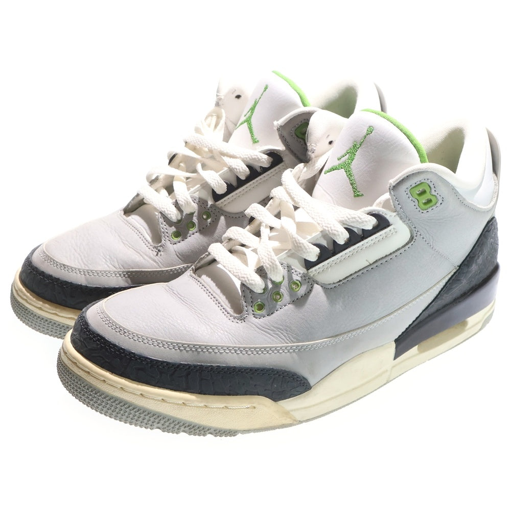 NIKE(ナイキ) AIR JORDAN 3 RETRO CHLOROPHYLL エアジョーダン3 レトロ クロロフィル ローカットスニーカー グレー US10/28cm 136064-006