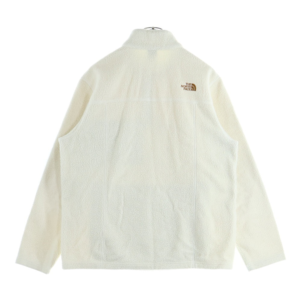 THE NORTH FACE(ザノースフェイス) SHERPA TECH L/S SNAP TEE 両面ロゴ ハーフスナップボタン ボアフリースジャケット アイボリー/イエロー NT7LL54B