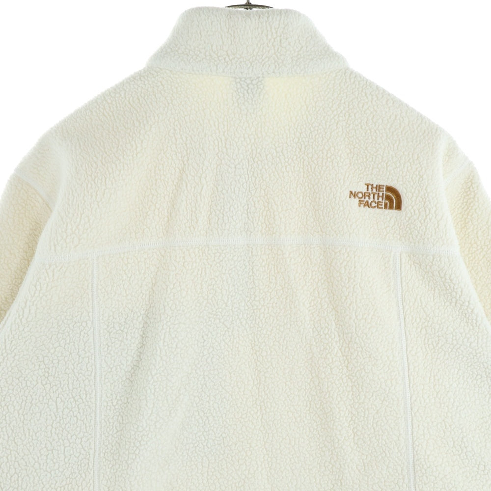 THE NORTH FACE(ザノースフェイス) SHERPA TECH L/S SNAP TEE 両面ロゴ ハーフスナップボタン ボアフリースジャケット アイボリー/イエロー NT7LL54B