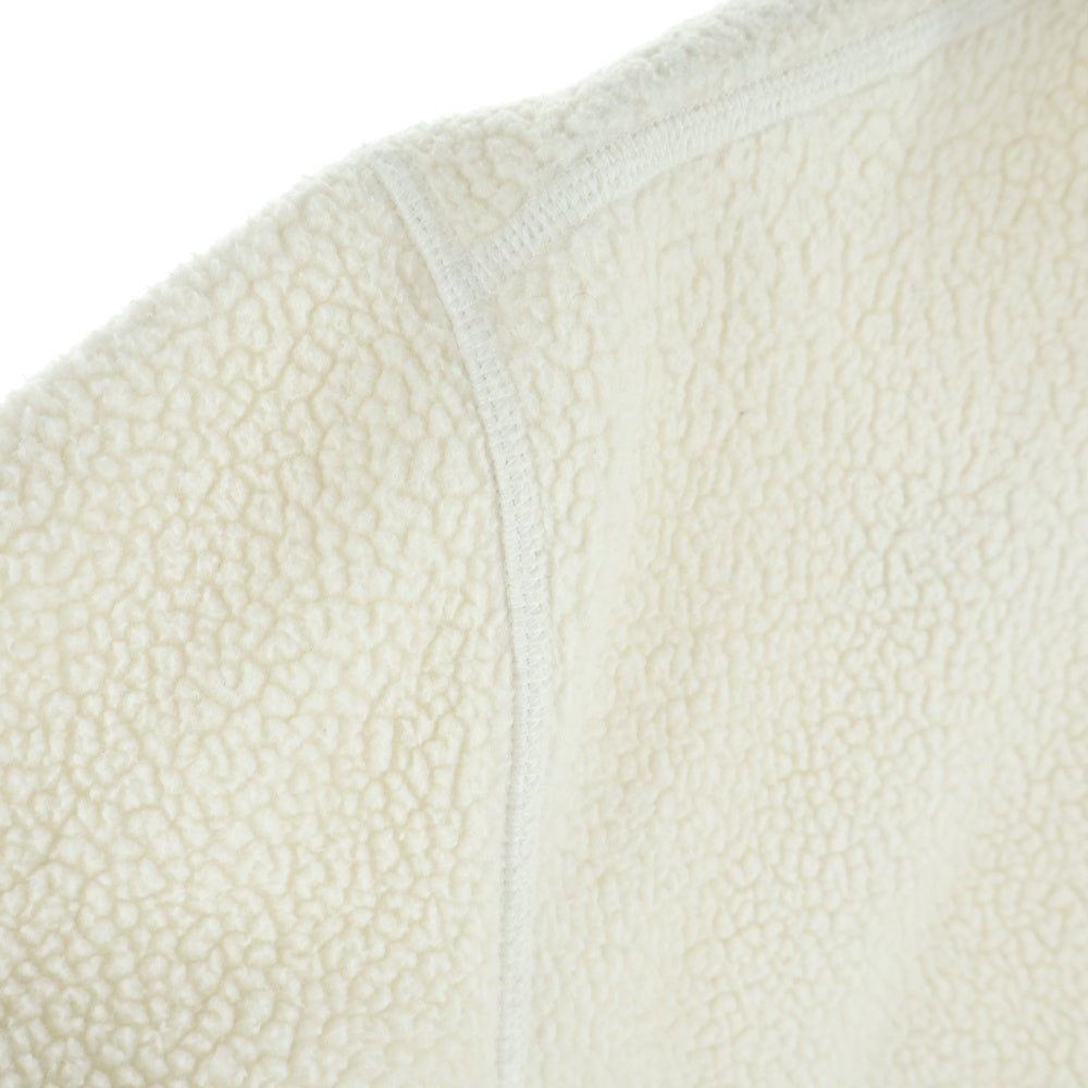 THE NORTH FACE(ザノースフェイス) SHERPA TECH L/S SNAP TEE 両面ロゴ ハーフスナップボタン ボアフリースジャケット アイボリー/イエロー NT7LL54B