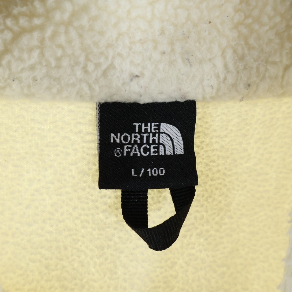 THE NORTH FACE(ザノースフェイス) SHERPA TECH L/S SNAP TEE 両面ロゴ ハーフスナップボタン ボアフリースジャケット アイボリー/イエロー NT7LL54B