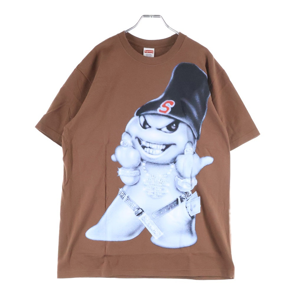 SUPREME(シュプリーム) 25AW Snowman Tee スノーマンプリント クルーネック半袖Tシャツ カットソー ブラウン