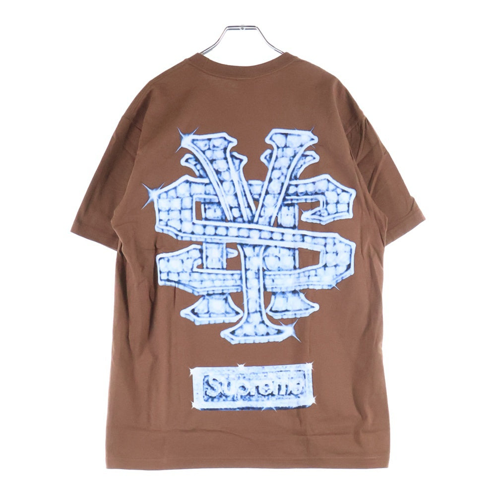 SUPREME(シュプリーム) 25AW Snowman Tee スノーマンプリント クルーネック半袖Tシャツ カットソー ブラウン
