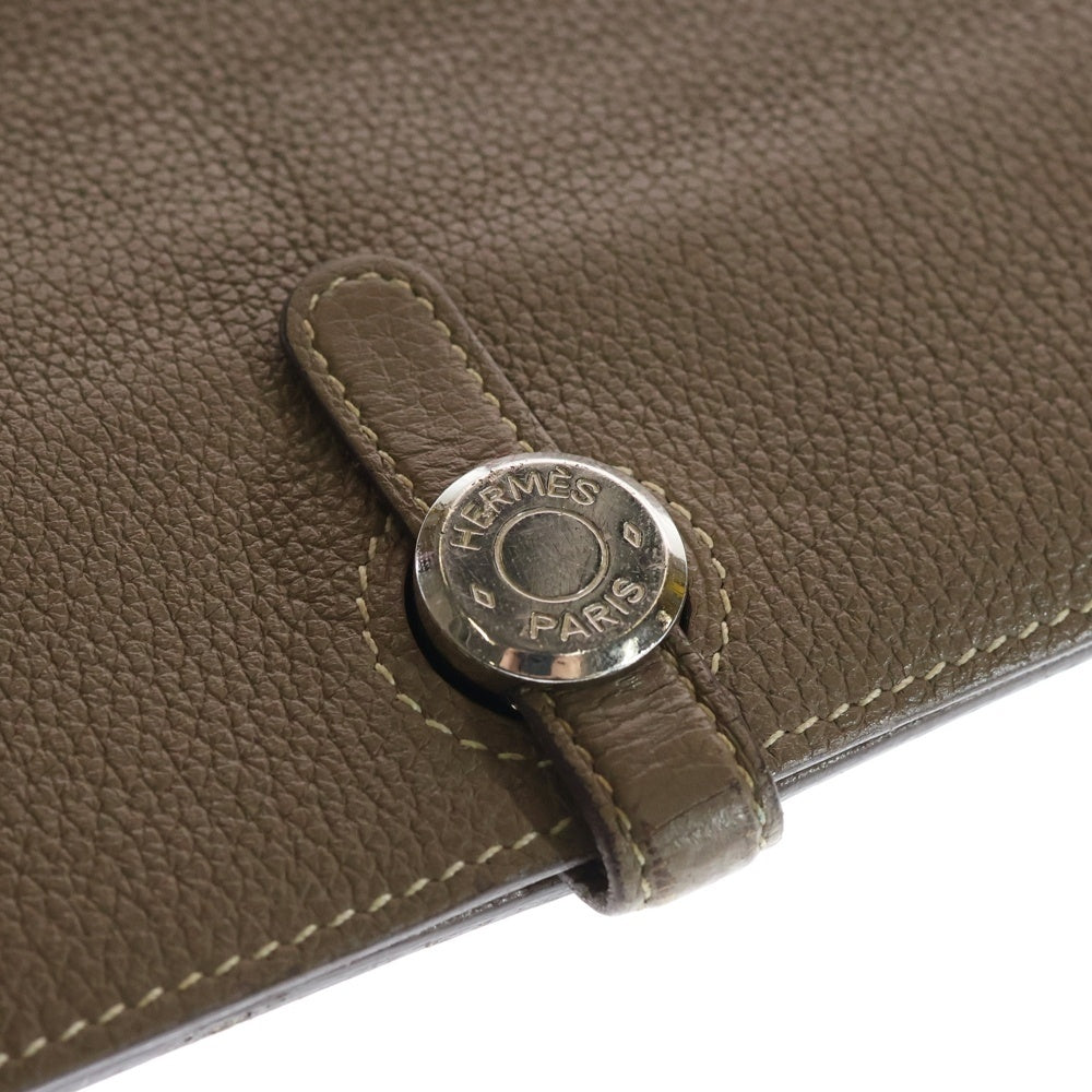 HERMES(エルメス) ドゴンロング シルバー金具 Z刻印 長財布 ウォレット エトゥープ