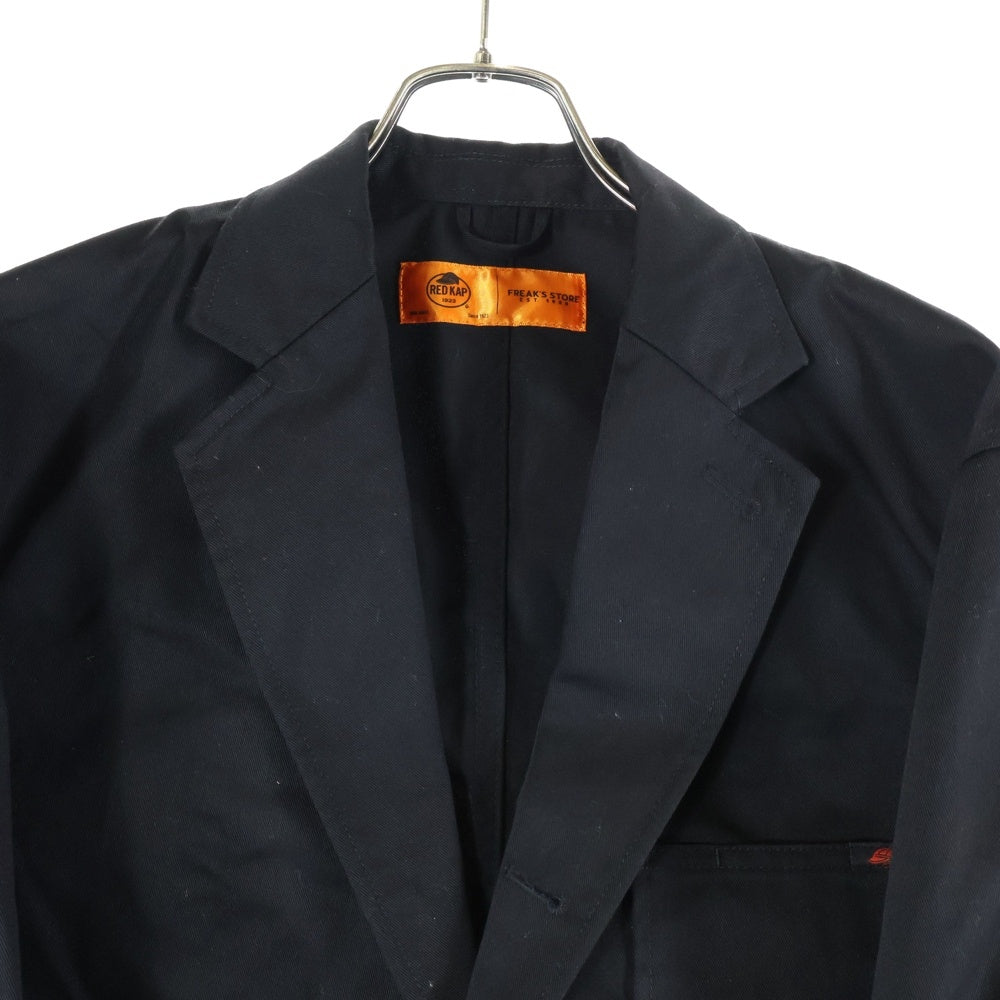 FREAK'S STORE(フリークスストア) ×RED KAP レッドキャップ 別注 コットン シングル テーラードジャケット ブラック RK7500