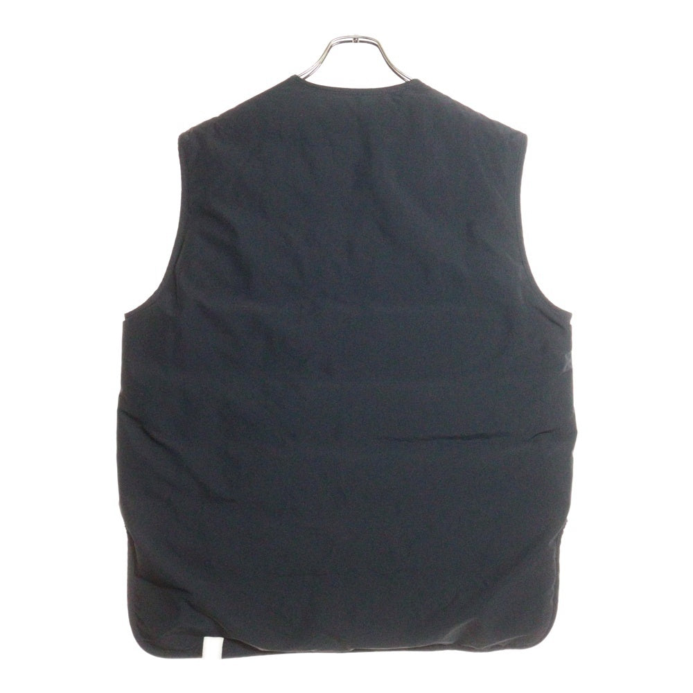 JIL SANDER +(ジルサンダープラス) 24SS Water Repellent Padded Vest ウォーターリペレント パデッド ダウンフェザーベスト ブラック J47AF0131