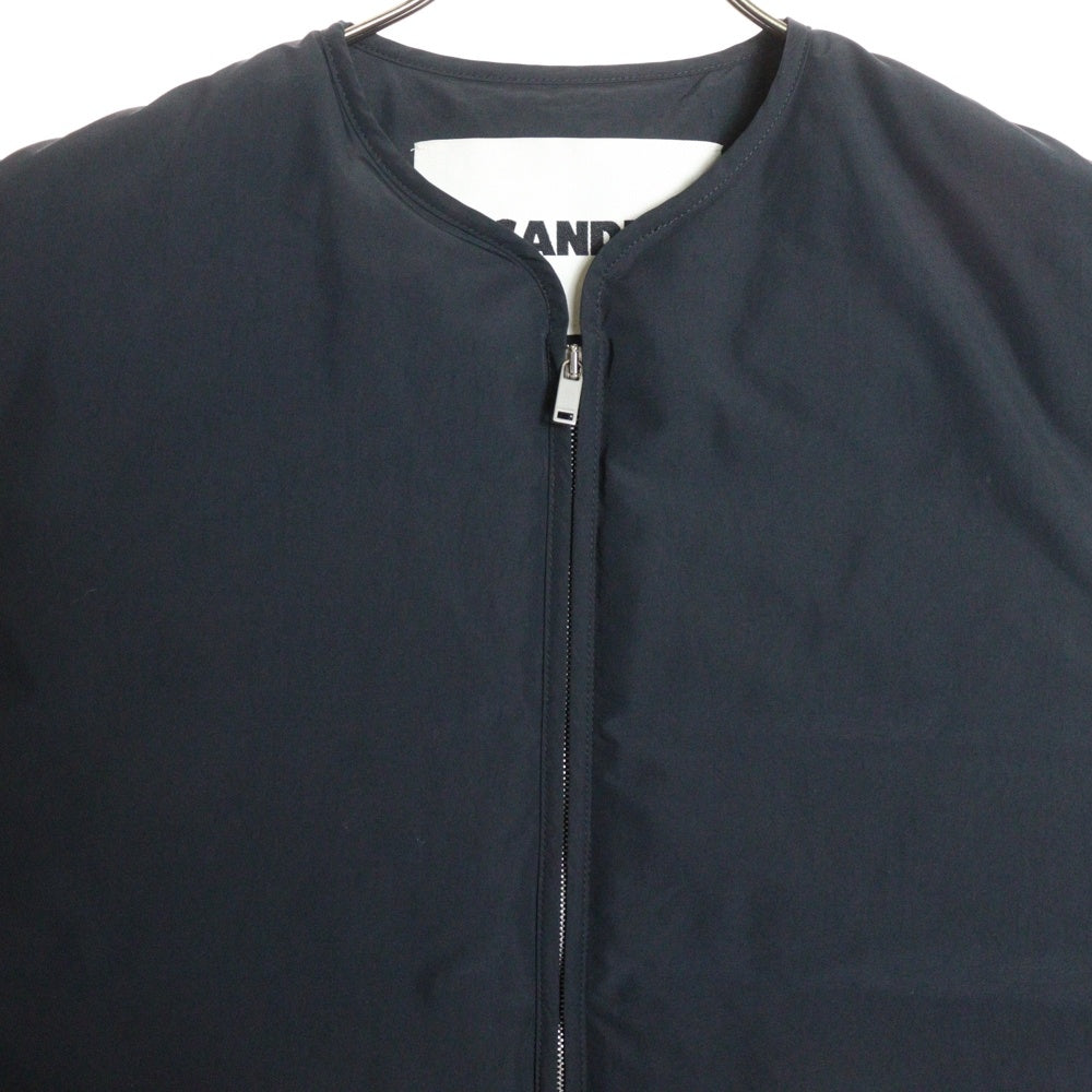 JIL SANDER +(ジルサンダープラス) 24SS Water Repellent Padded Vest ウォーターリペレント パデッド ダウンフェザーベスト ブラック J47AF0131