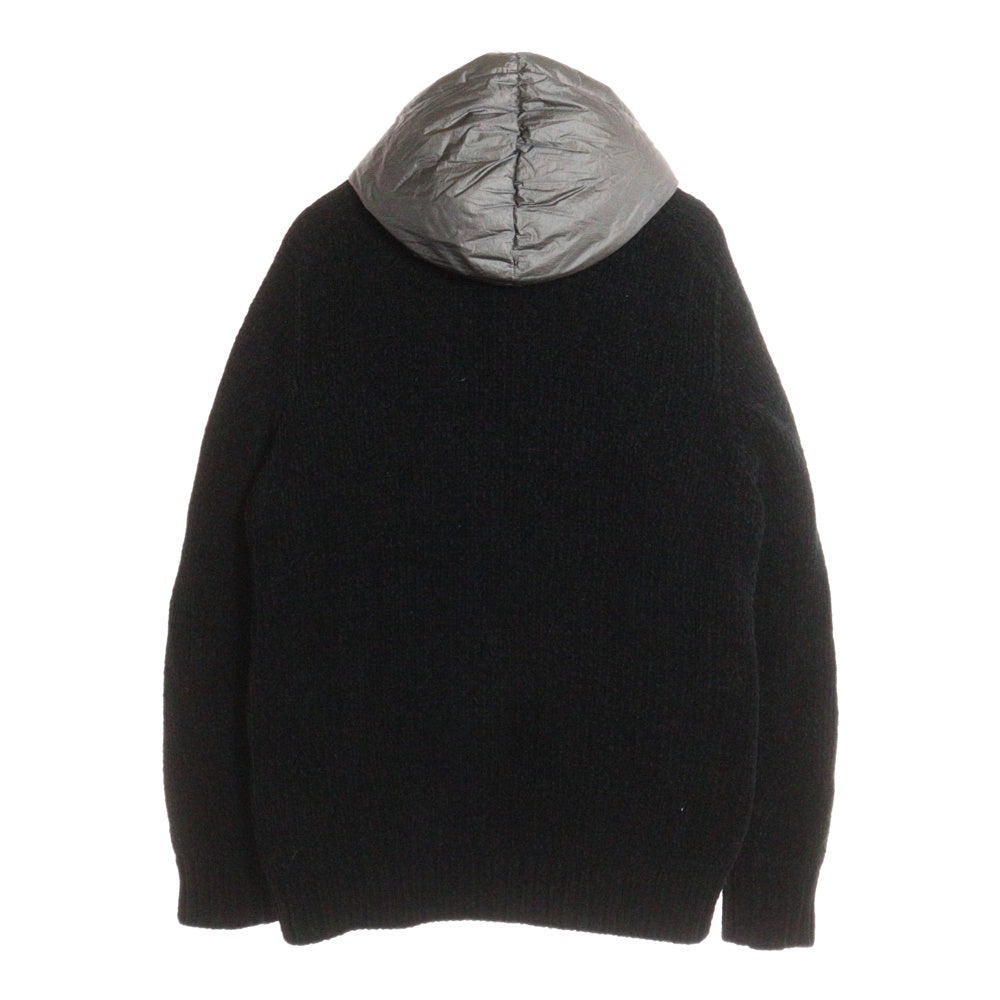 STONE ISLAND(ストーンアイランド) 24AW COTTON CHENILLE THE PRESIDENT'S KNIT コットンシェニール プレジデントニット ジップアップダウンジャケット ブラック 8115559A9-B