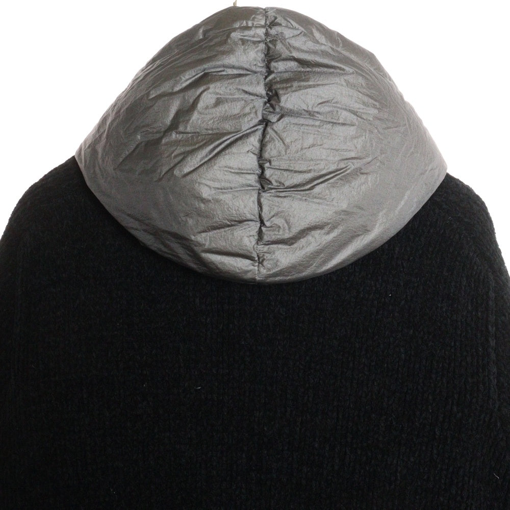 STONE ISLAND(ストーンアイランド) 24AW COTTON CHENILLE THE PRESIDENT'S KNIT コットンシェニール プレジデントニット ジップアップダウンジャケット ブラック 8115559A9-B