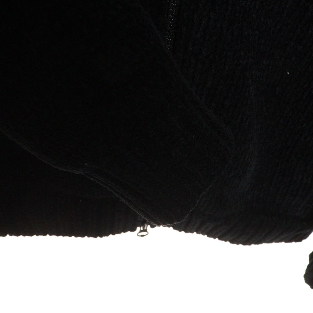 STONE ISLAND(ストーンアイランド) 24AW COTTON CHENILLE THE PRESIDENT'S KNIT コットンシェニール プレジデントニット ジップアップダウンジャケット ブラック 8115559A9-B