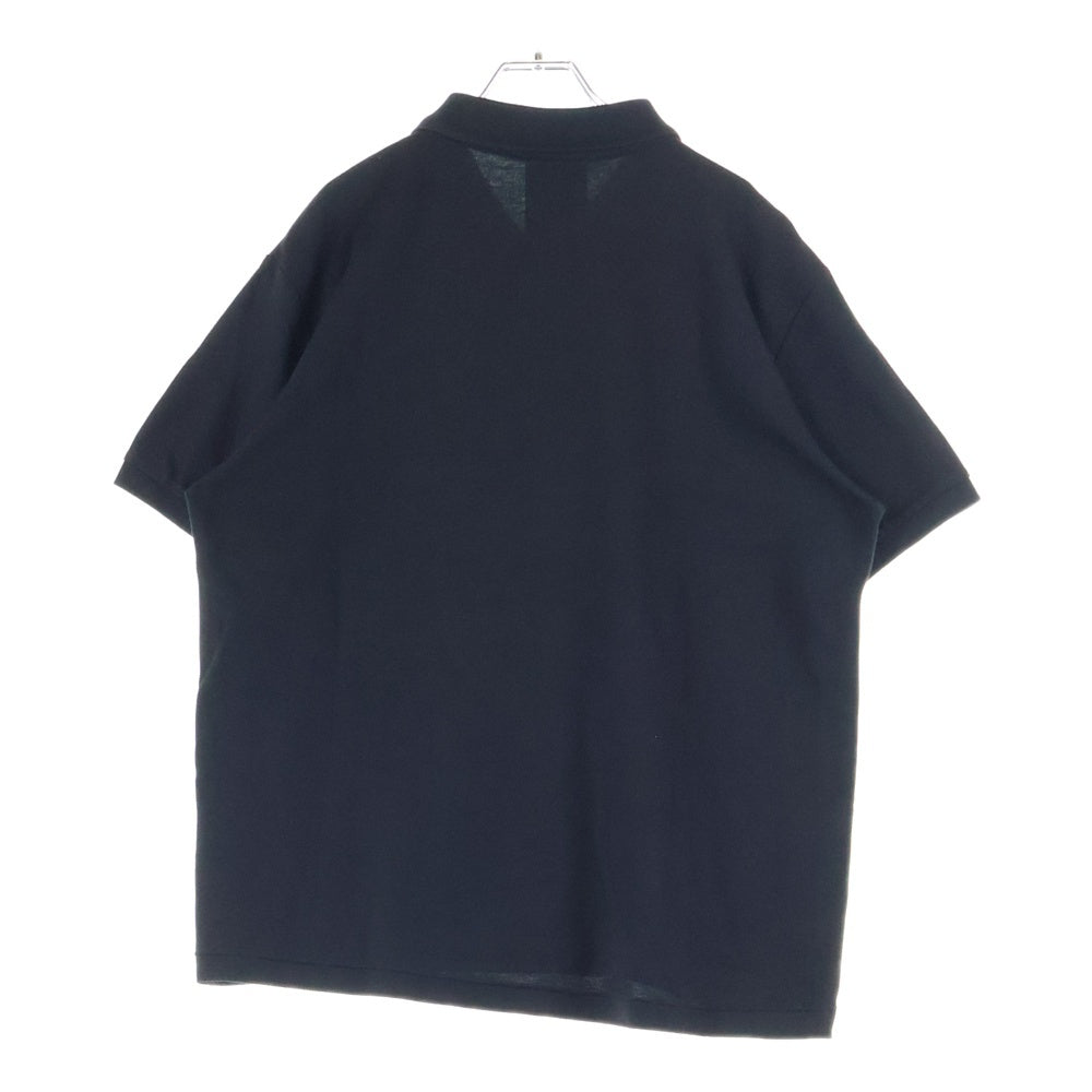 BLACK Scandal Yohji Yamamoto(ブラックスキャンダルヨウジヤマモト) 23AW 胸ロゴ刺繍 胸ポケット付 半袖ポロシャツ ブラック HJ-T30-989